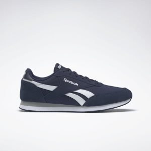 Adidasy Męskie Reebok Royal Classic Jogger 2 Granatowe/Białe/Szare PL 02NXBAY